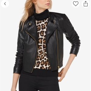 Michael Kors leather Moto jacket